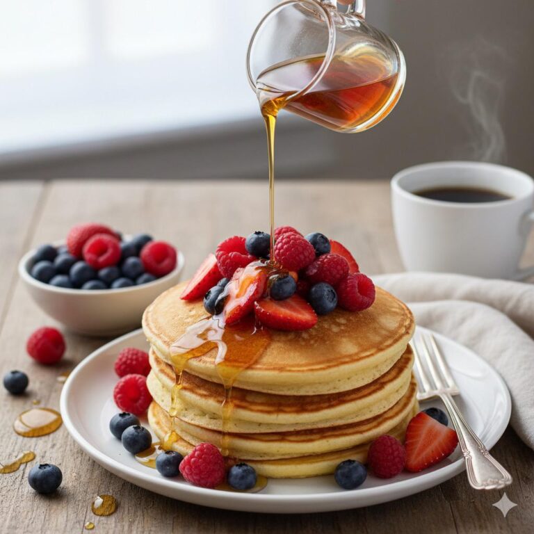 Fluffy Pancakes with Mixed Berries